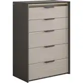 Muse Chest in Cocoa Grey, White Oak & LED Light